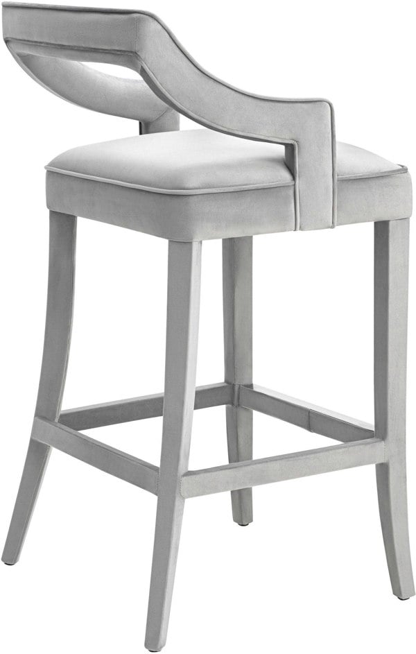 Furniture Edit Tiffany Grey Velvet Counter Bar Stool