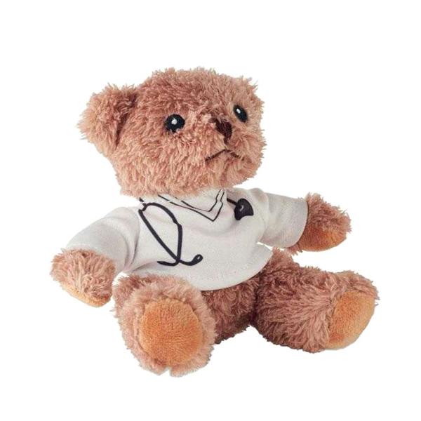 MidOcean Doctor Plush Teddy Bear - White/Brown - 