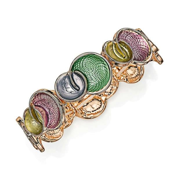 Pia Bright Moment Enamel Gold-Tone Stretch Bracelet