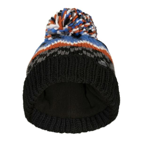 Trespass Kids Twiglet Chunky Knit Fleece Lined Hat - Blue