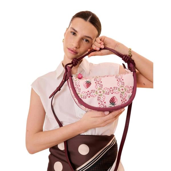 Cath Kidston Strawberry Knot Shoulder Crossbody Bag - Pink - 