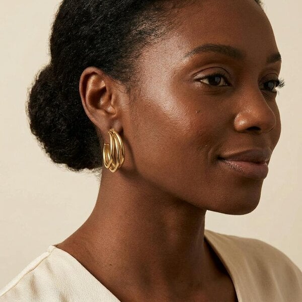 Cachet London Gabby Gold Hoop Earrings