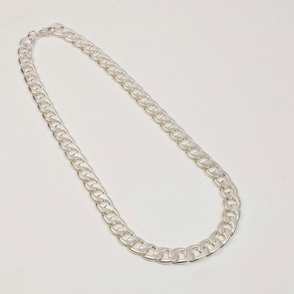 Curb Chain Silver 22" - Lila Rasa