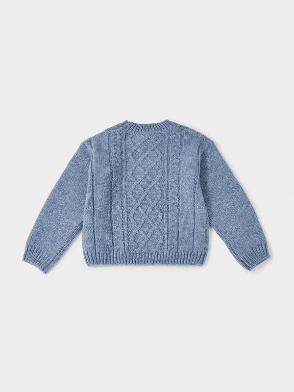 GWD Molly Cornflour Blue Cable Knit Diamanté Jumper