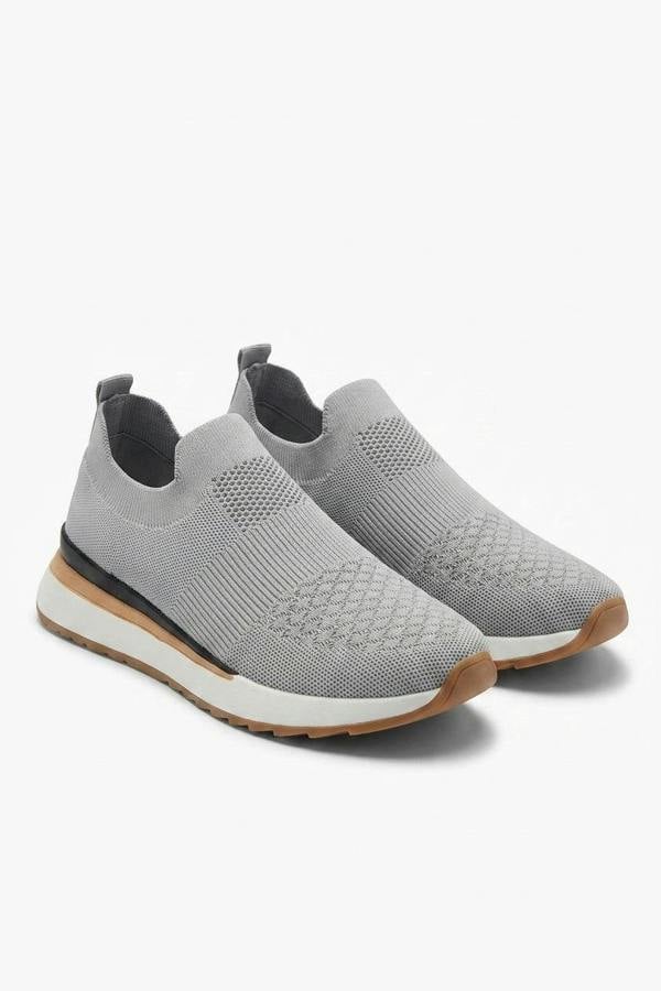 Mikayla Summer Sock Trainers - Grey_wb