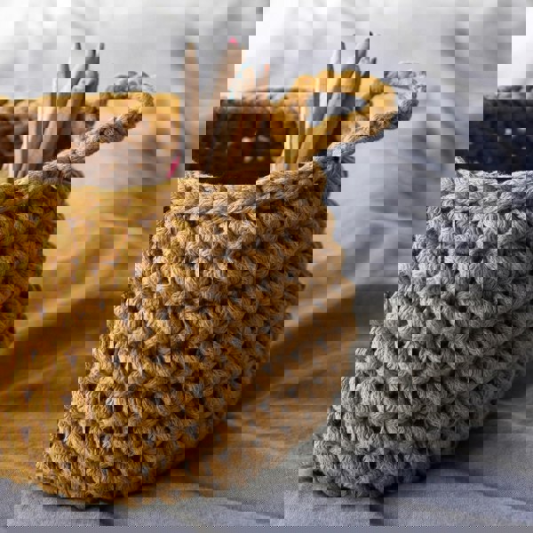 Small basket MUSTARD - Zuri House