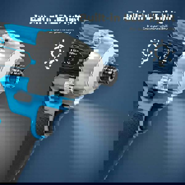 Traderight 21V Cordless Brushless Impact Driver 2 Battery 1/4" Electric Wrench