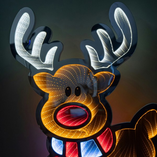 Samuel Alexander 60cm Light up Christmas Reindeer Infinity Decoration with LEDs