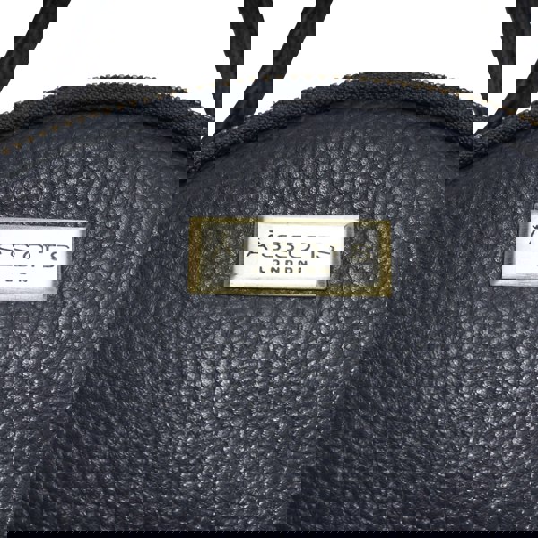 Assots London 'Betty' Navy Zip Top Mini Pebble Grain Leather Backpack