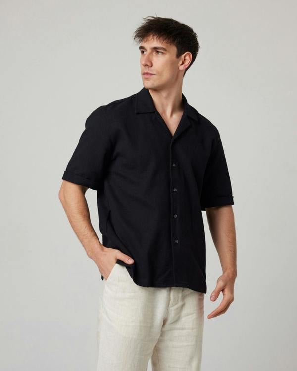 Peregrine  Quay Cuban Collar Shirt