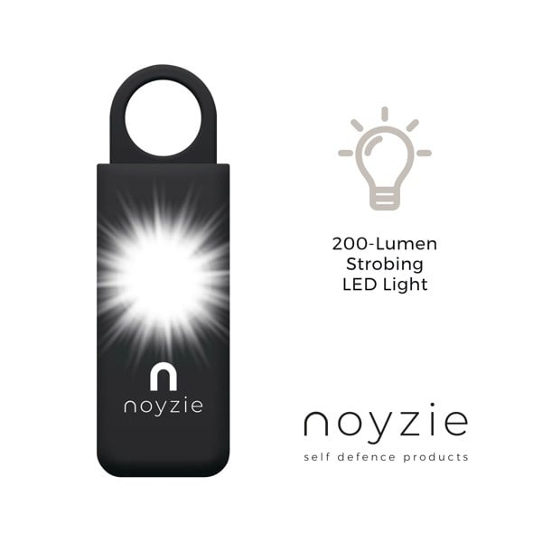 Noyzie 125db Personal Safety Alarm Siren & 200 Lumen Strobing LED Light