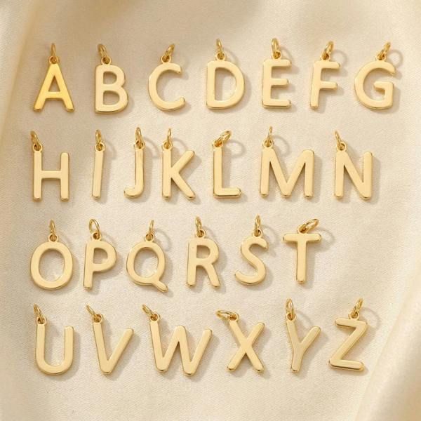 Harfi 18ct Gold Vermeil Alpha Initial Necklace