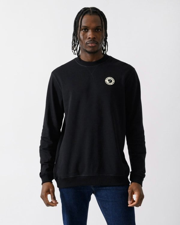 Fjallraven 1960 Logo Badge Mens Sweatshirt - Black 550