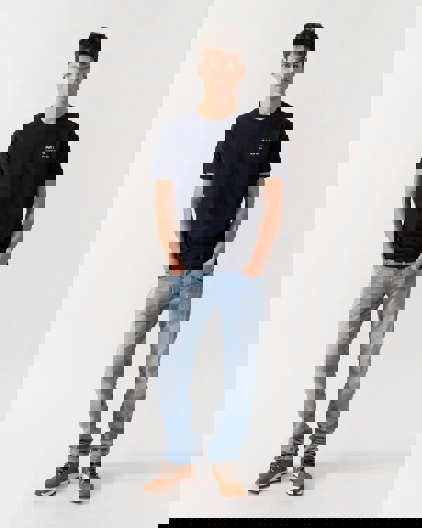 GANT Mens Small Graphic Short Sleeve T-Shirt - 433 Evening Blue