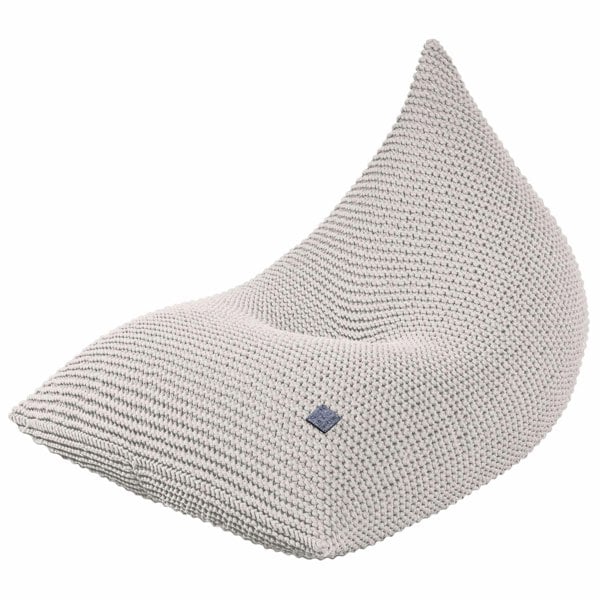 Knitted bean bag | OATMEAL - Zuri House