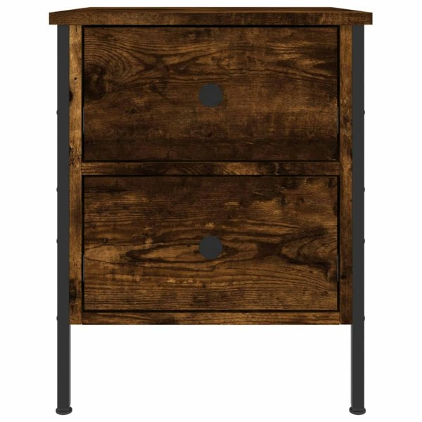Berkfield Bedside Cabinets 2 pcs Smoked Oak 40x42x50 cm Engineered Wood