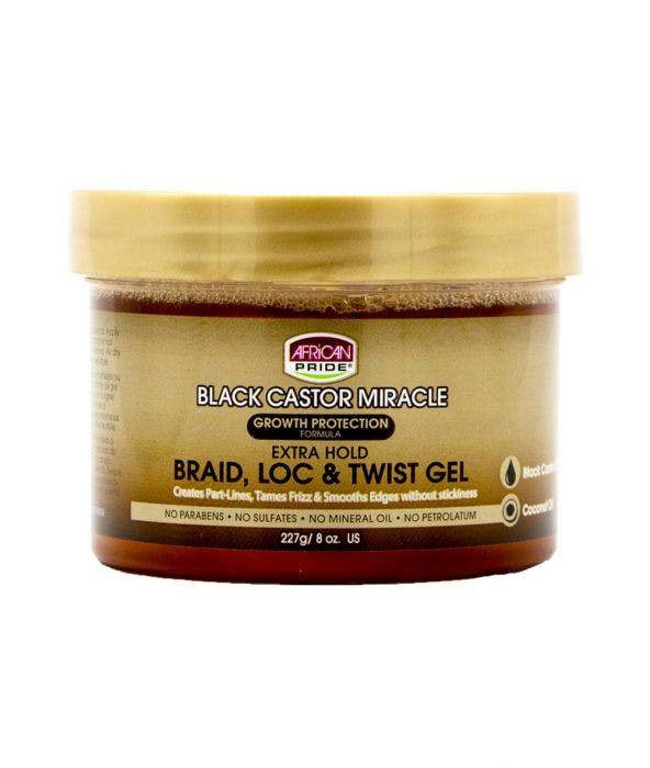 African Pride BlackCastor Miracle Braid Lock Twist Gel 8oz