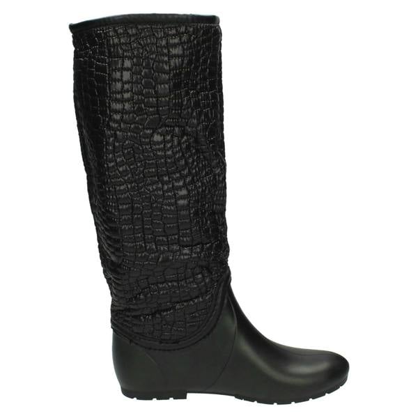 Spot On Ladies Spot On Crocodile Style Wellington Boots