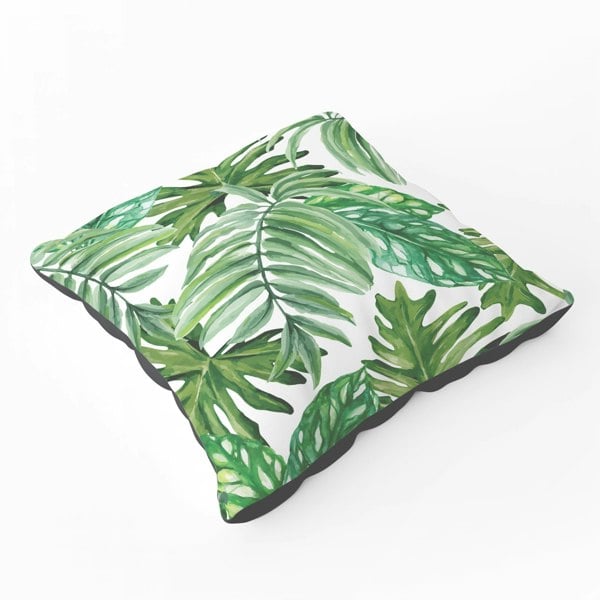 Warren Reed Exotic Rainforest Leaves Floor Cushion