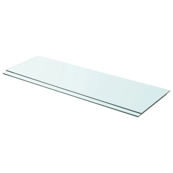 Berkfield Shelves 2 pcs Panel Glass Clear 90x30 cm