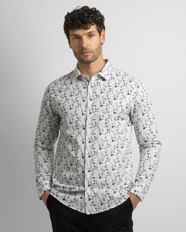 Steel & Jelly Limited Edition Sketch Floral Slim Fit Shirt