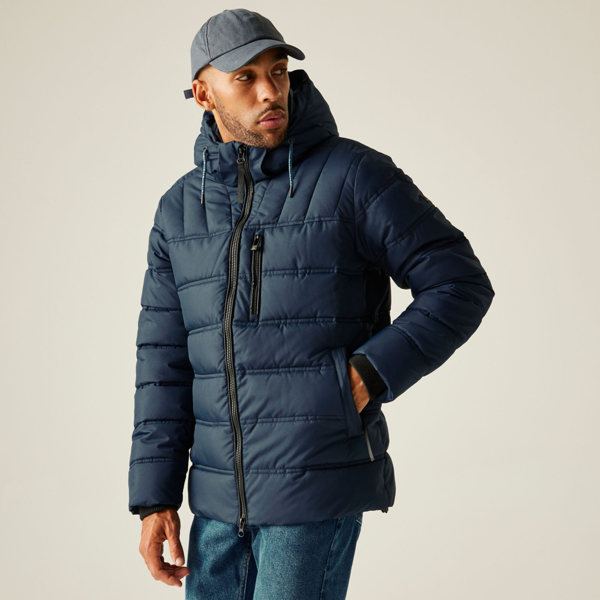 Regatta Mens Leeshaw Padded Jacket - Navy/Spring Lake