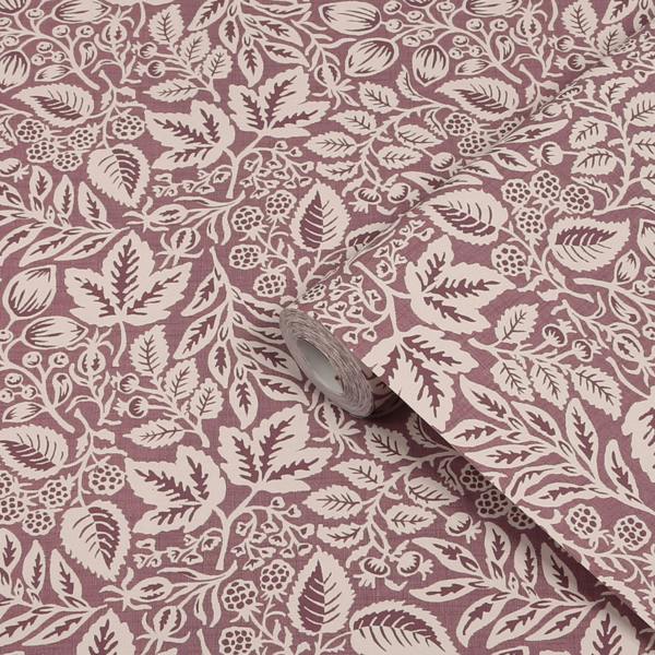 Superfresco Easy Rustling Leaves Plum Wallpaper