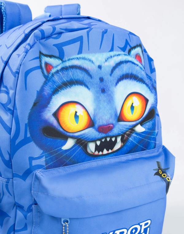 Vanilla Underground KPop Demon Hunters Unisex Kids Blue Derpy Tiger Backpack (One Size)