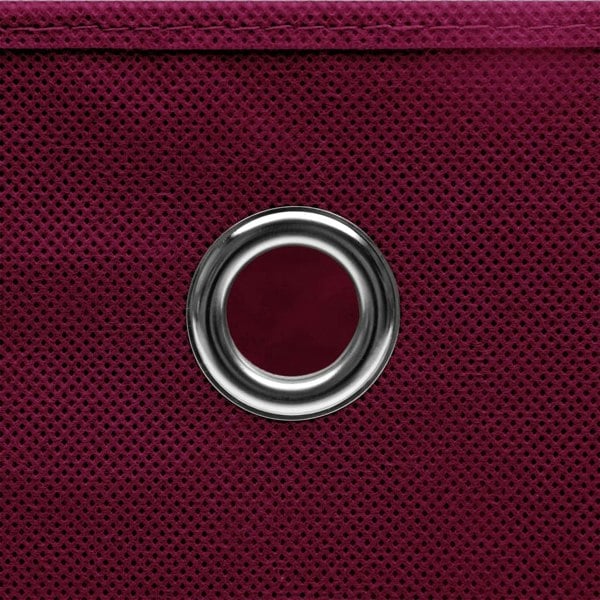 Berkfield Storage Boxes 4 pcs Non-woven Fabric 28x28x28 cm Dark Red