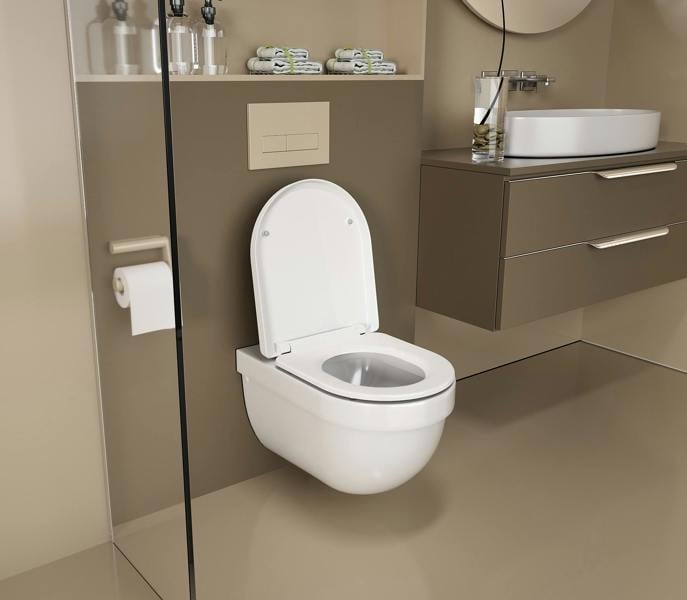 RTS D-Shape Top Fix Slow Close Wrap-Around Quick Release Toilet Seat - 350 x (380-420)