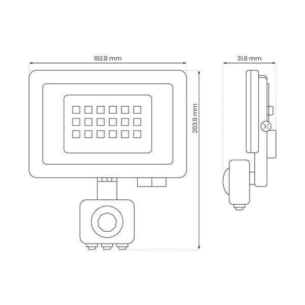 Milagro LED floodlight 50W 4000K PIR