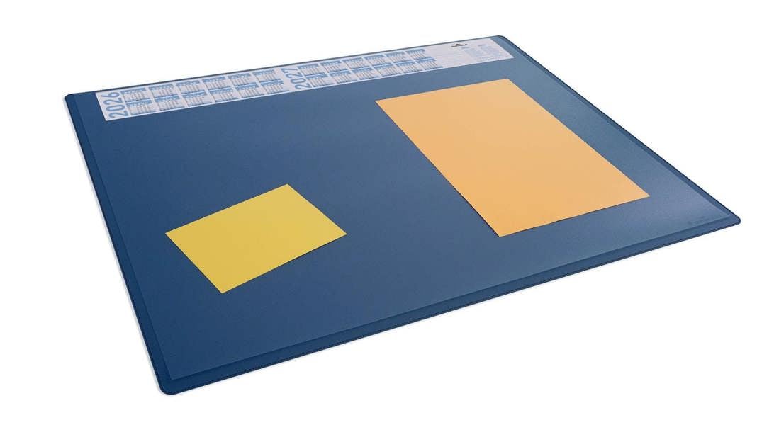 Durable Calendar PC Desk Pad Protector Mat with Clear Overlay | 5 Pack | Blue