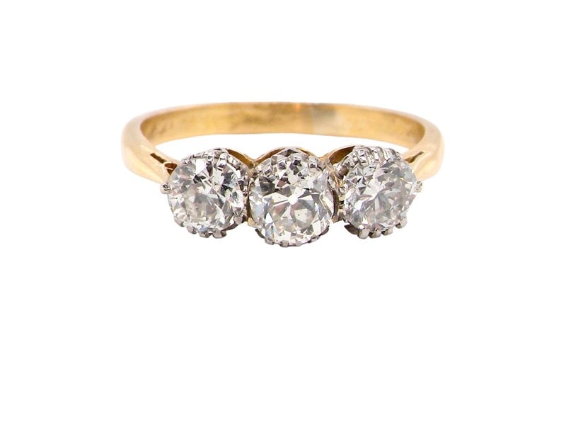 Vintage Tom A vintage three stone diamond ring