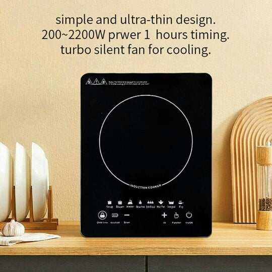 Havendro 2200W Electric Induction Hob Portable Digital Touch Single Cooker Hot Plate Tool