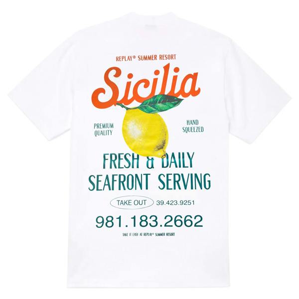 Replay Sicilia Lemon Vintage T-Shirt