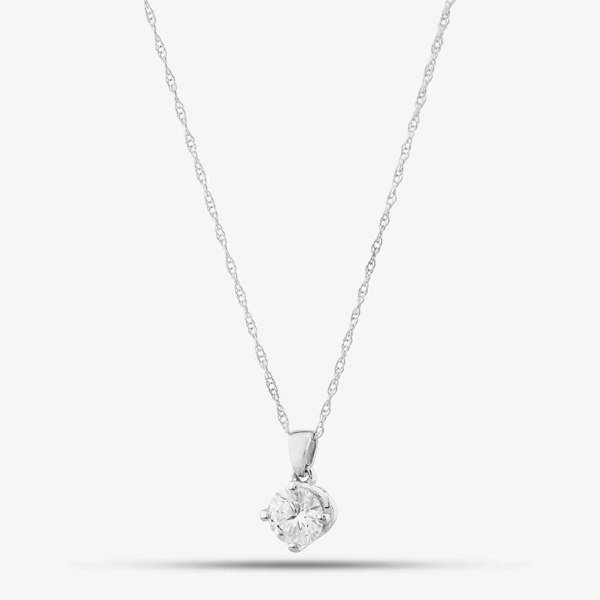 T. H. Baker 9ct White Gold Lab Grown 0.50ct Brilliant Cut Diamond Necklace LGP3119-50AN (WG)