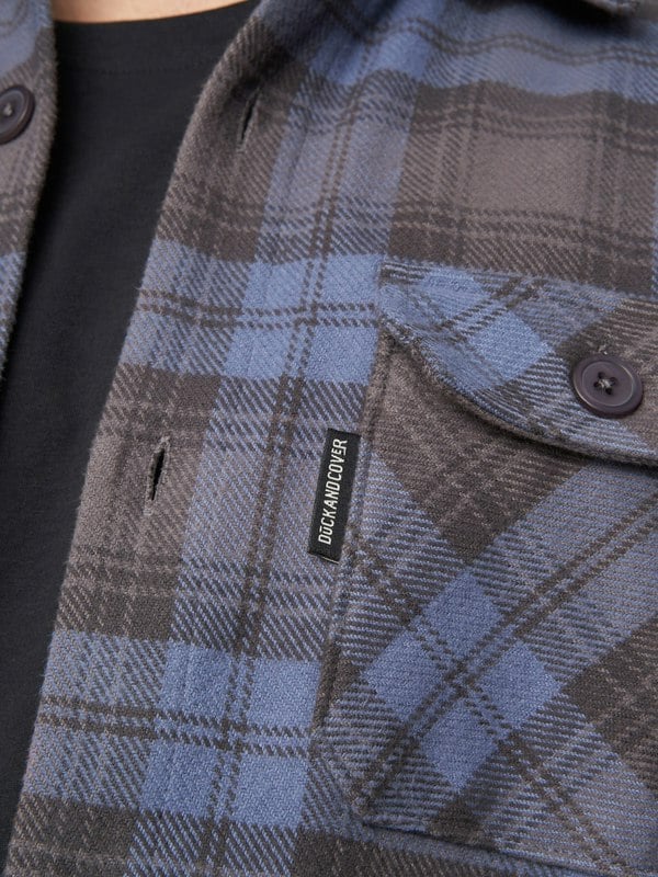 Duck and Cover Willington Overshirt Blue Check