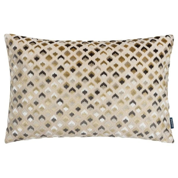 Paoletti Lexington Jacquard Velvet Cushion Cover - Warm Taupe