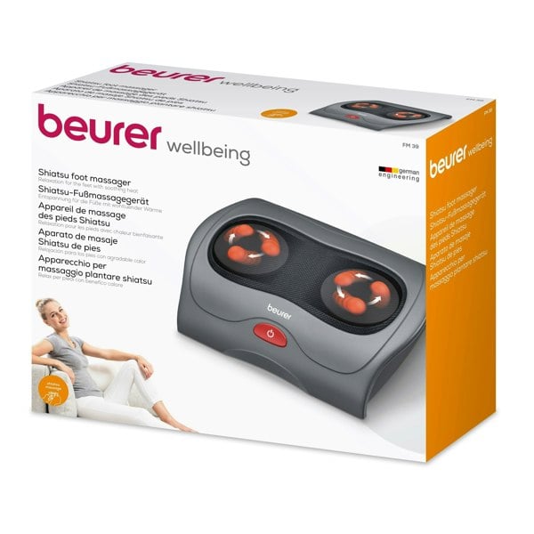 Beurer FM39 Shiatsu Foot Massager with Heat Function (Boosting Circulation)