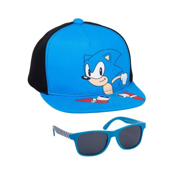 Sonic The Hedgehog Childrens/Kids Sunglasses Baseball Cap Set - Blue/Black