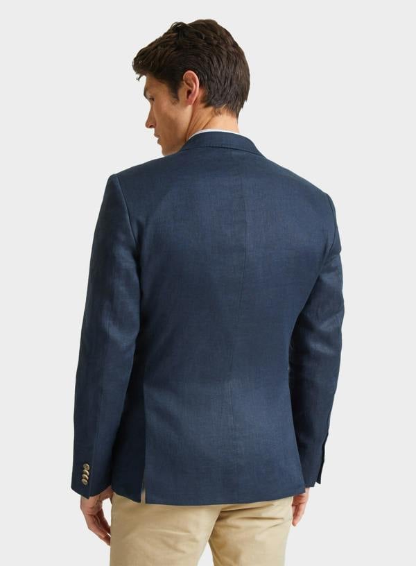 Linen Blazer - Navy