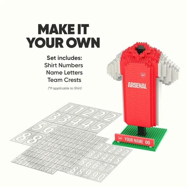 Arsenal FC BRXLZ Personalised Shirt, BRXLZ, Sports, Gift