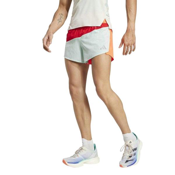 Adidas Mens New York City Split Hem Running Shorts - Scarlet/Active Red - 