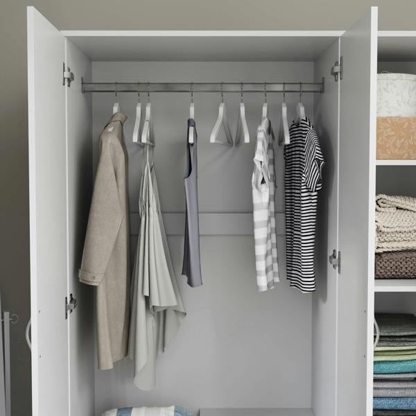 Vida Designs Riano 3 Door 2 Drawer Mirrored Wardrobe