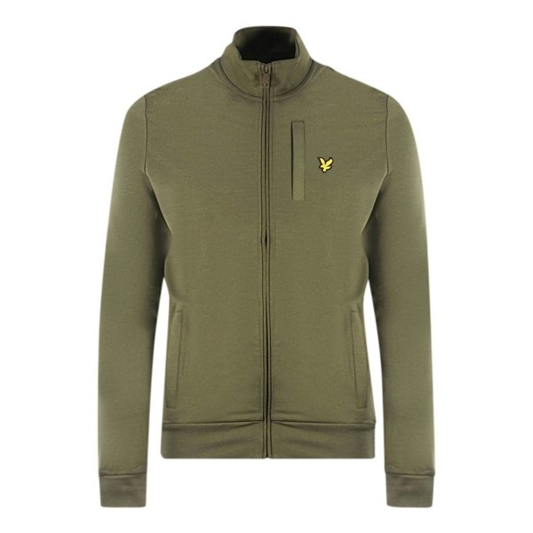 Lyle & Scott Golden Eagle Chest Logo Zip-Up Jumper - Green