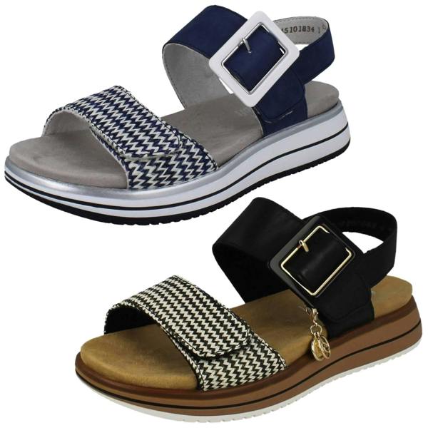 Remonte Ladies Remonte X Elle Faux Buckle Sandals D1J53