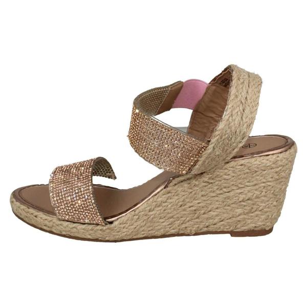Savannah Ladies Savannah Wedge Glitter Sandals F12035