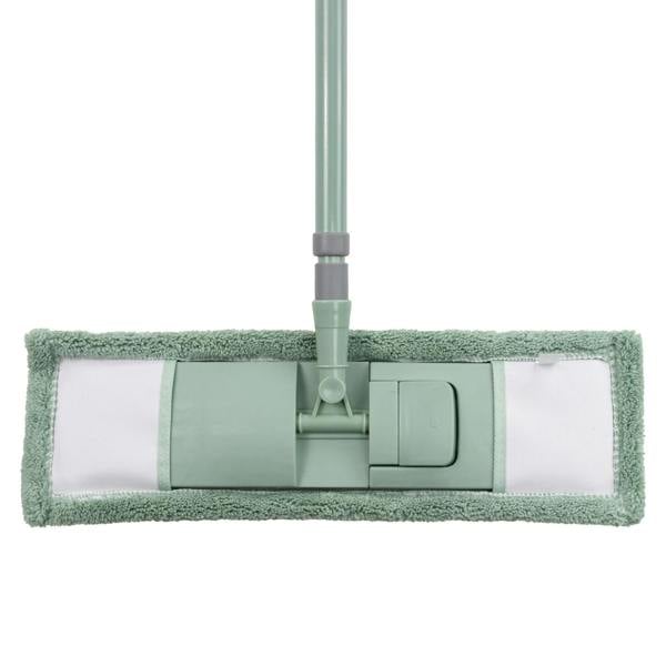 JVL Extended Microfibre Mop With 2 Replacement Heads - Green