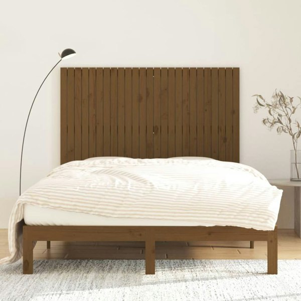 Berkfield Wall Headboard Honey Brown 159.5x3x110 cm Solid Wood Pine
