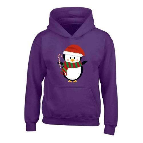 Kids Penguin Hoodie XMS4